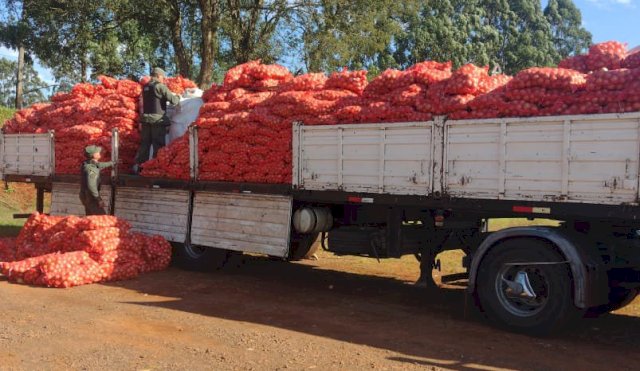 Un cargamento de cebollas llevaba oculta una tonelada de cobre